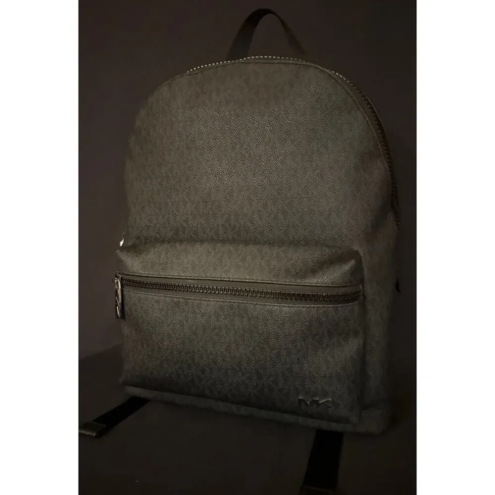 Michael Kors Cooper Signature Backpack – Black Logo-Print Canvas - Picture 2 of 11